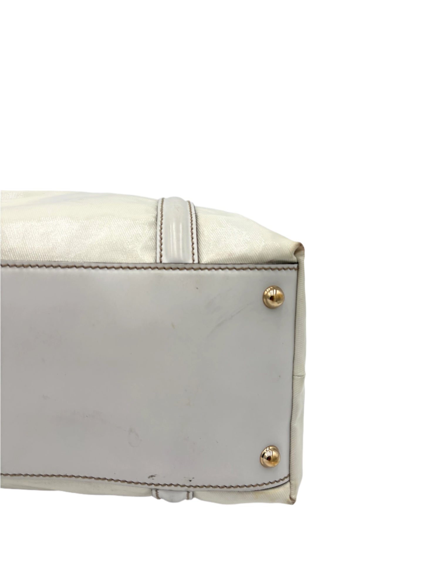 Gucci Britt Web Hobo Bag-White Patent