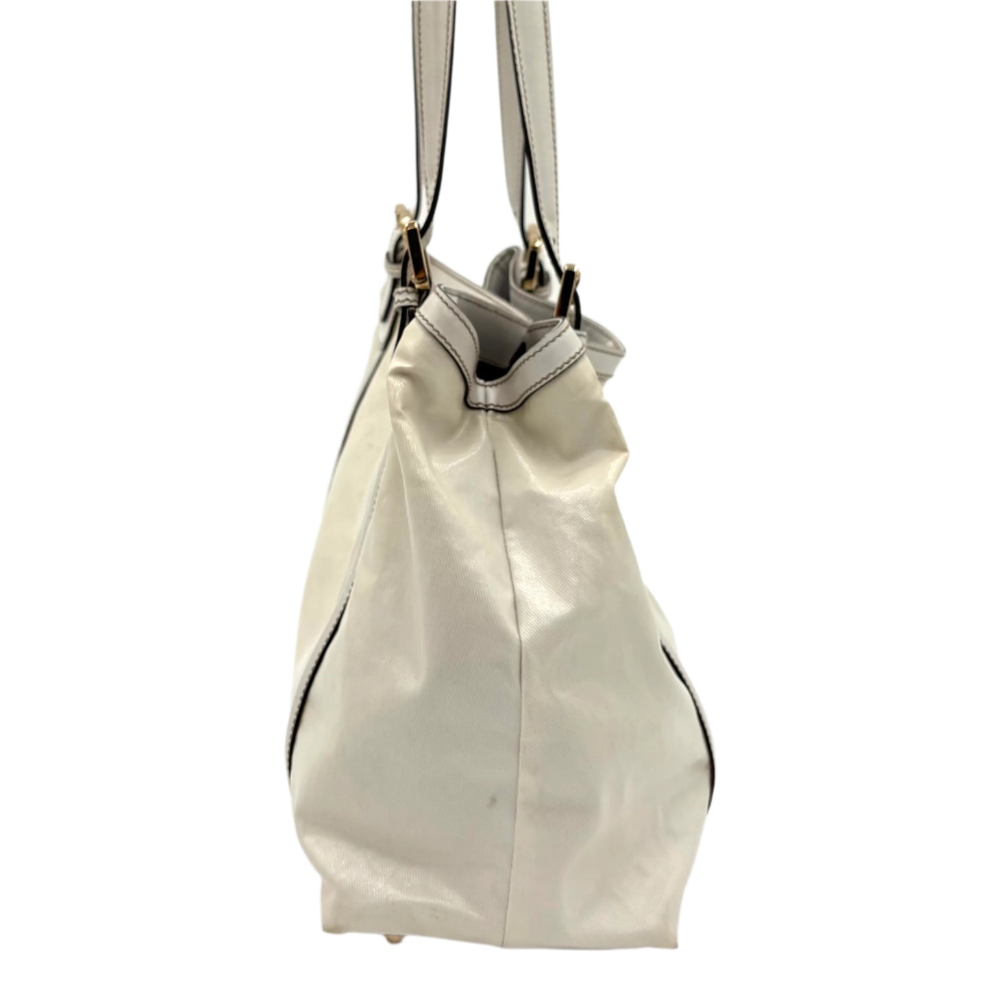 Gucci Britt Web Hobo Bag-White Patent