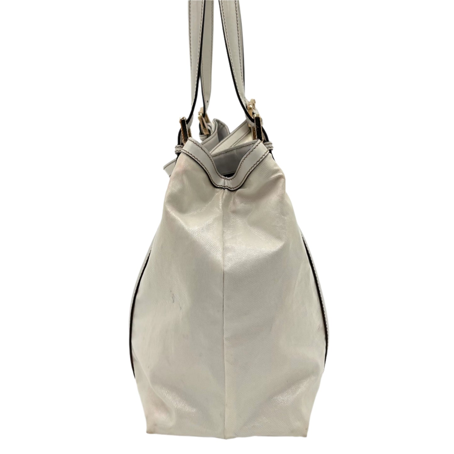 Gucci Britt Web Hobo Bag-White Patent