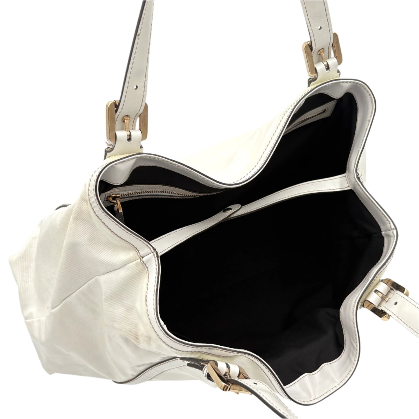 Gucci Britt Web Hobo Bag-White Patent