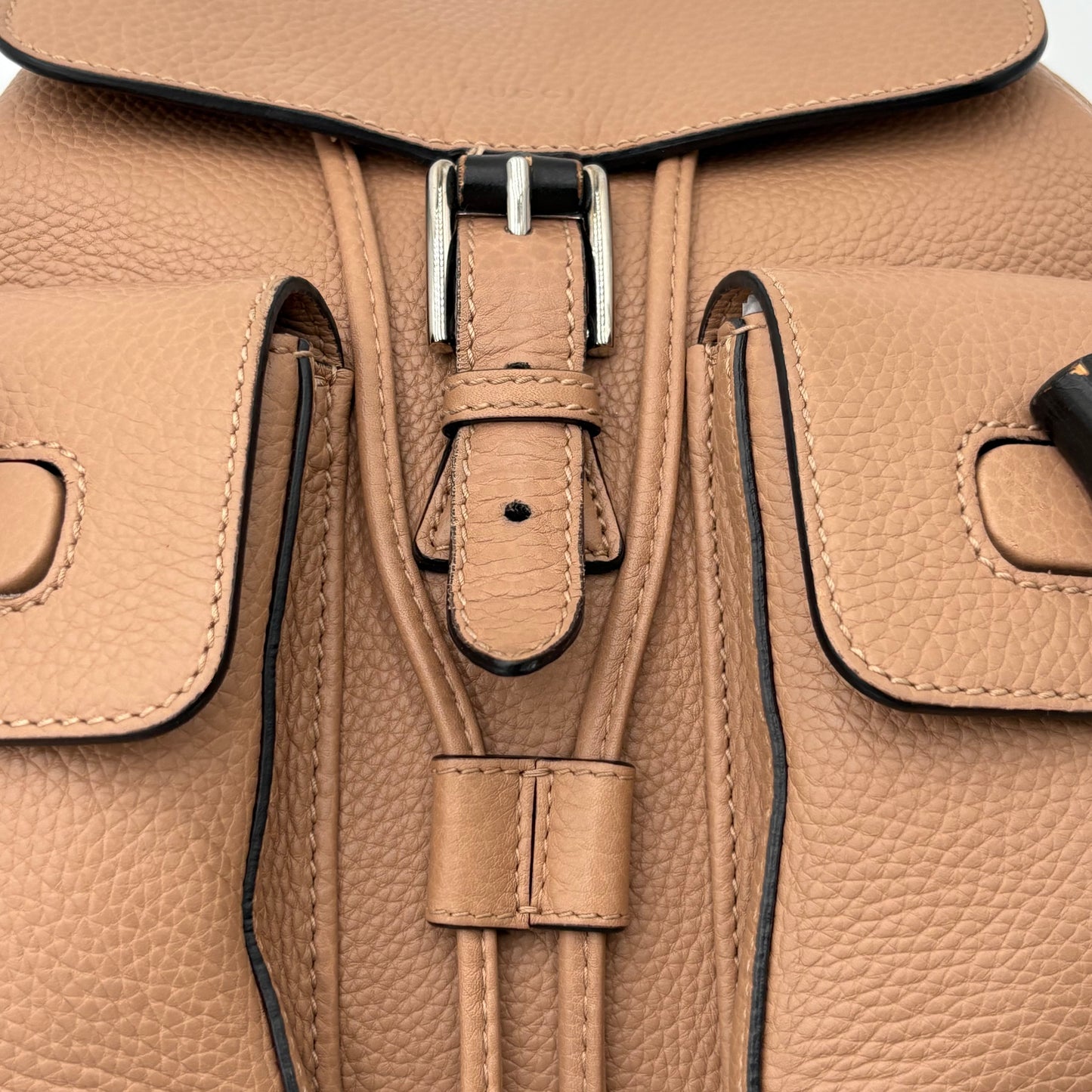 Gucci Bamboo Fringe Backpack-Taupe : Leather