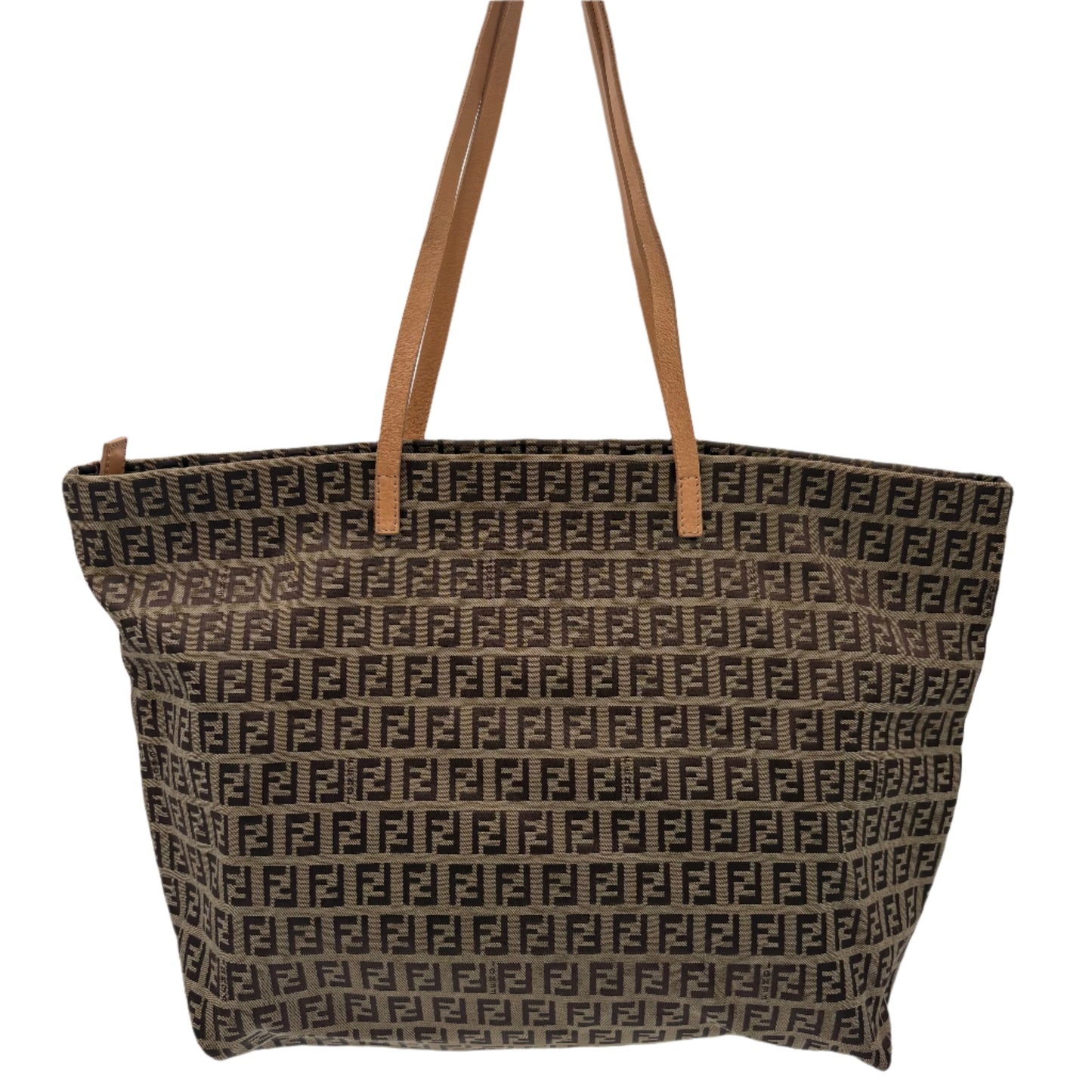 2006 Fendi Zucchino Monogram Tote Bag Brown