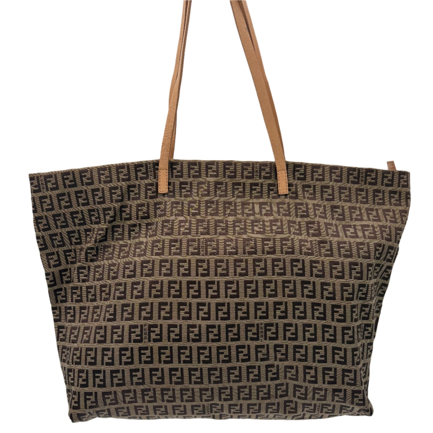 2006 Fendi Zucchino Monogram Tote Bag Brown