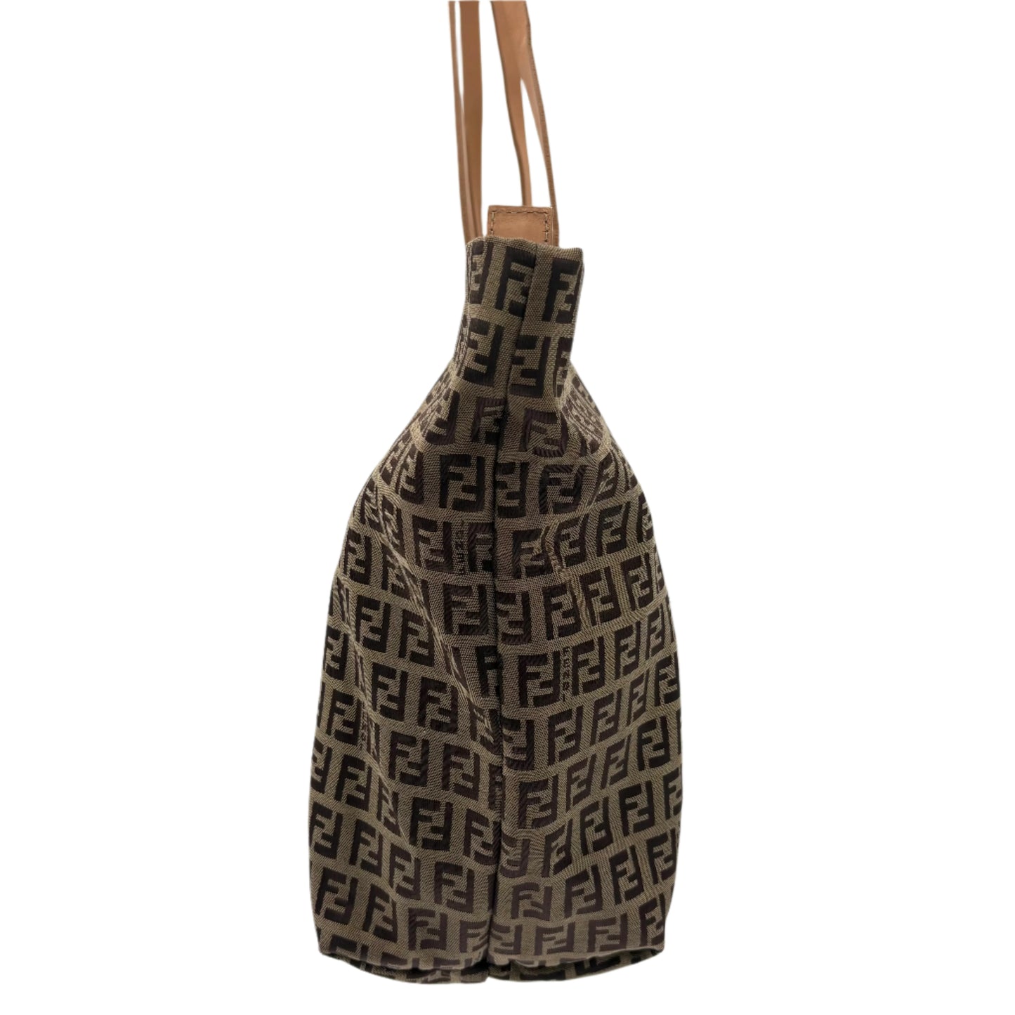 2006 Fendi Zucchino Monogram Tote Bag Brown