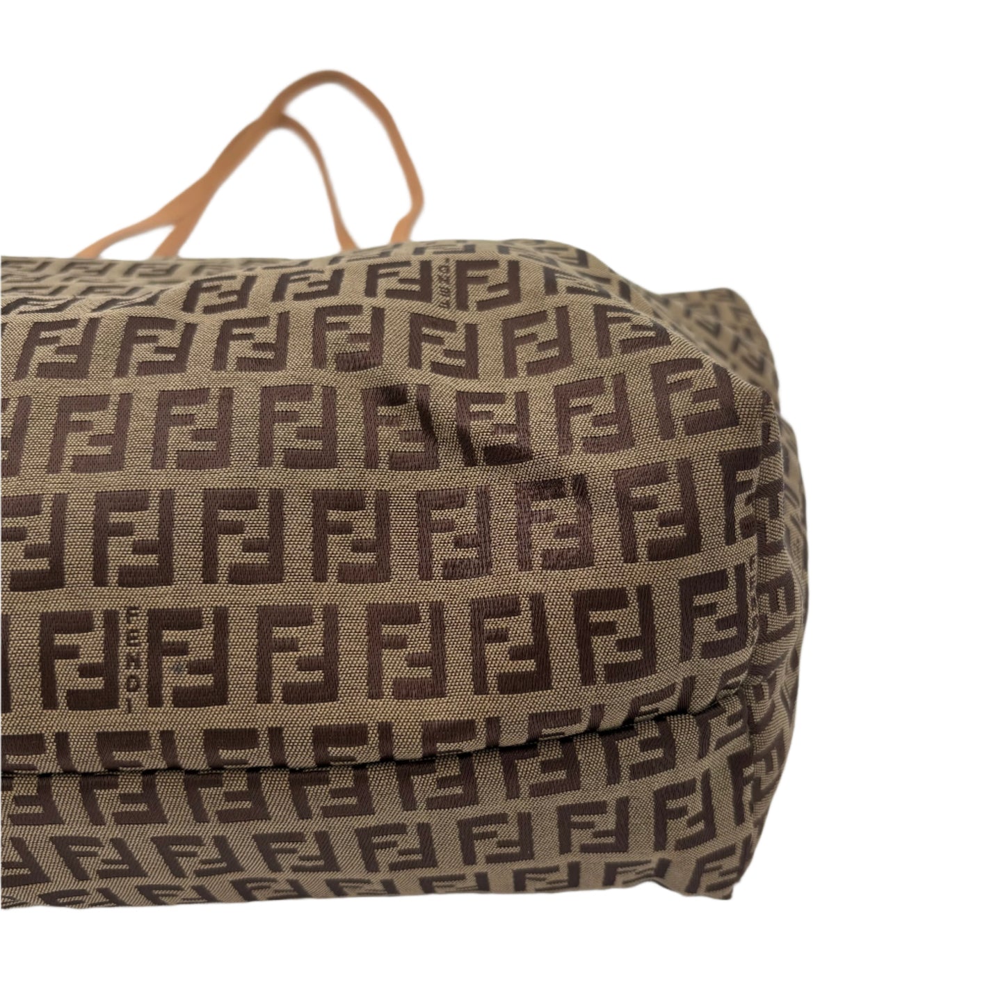 2006 Fendi Zucchino Monogram Tote Bag Brown
