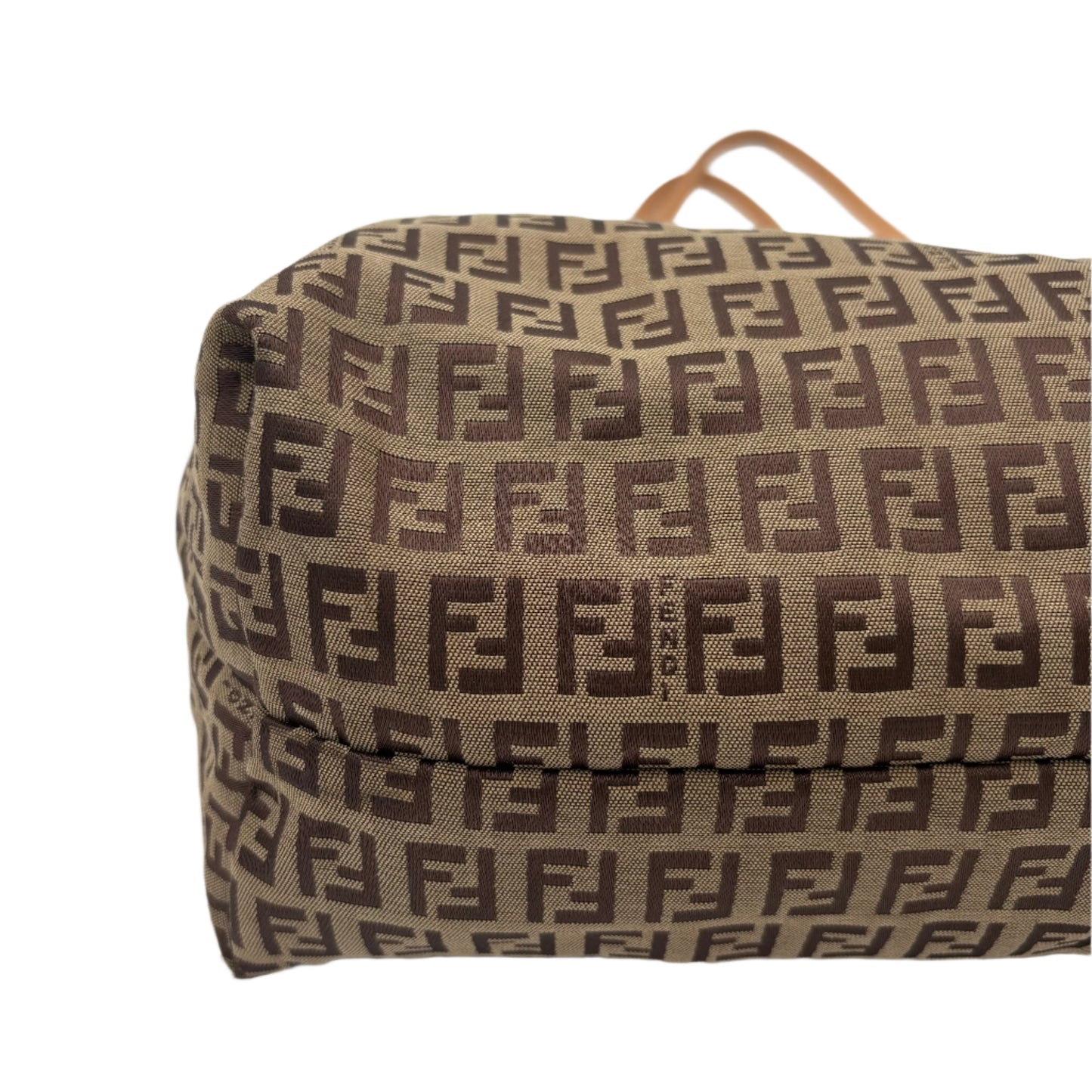 2006 Fendi Zucchino Monogram Tote Bag Brown