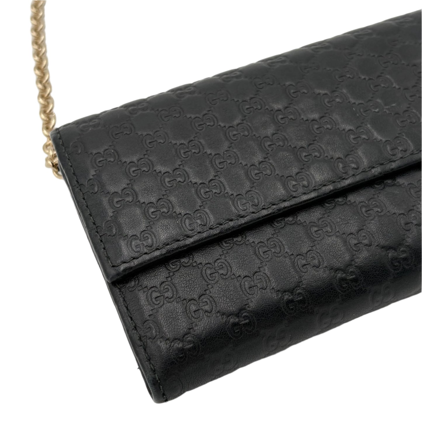 Gucci Guccissima Leather Wallet On Chain
