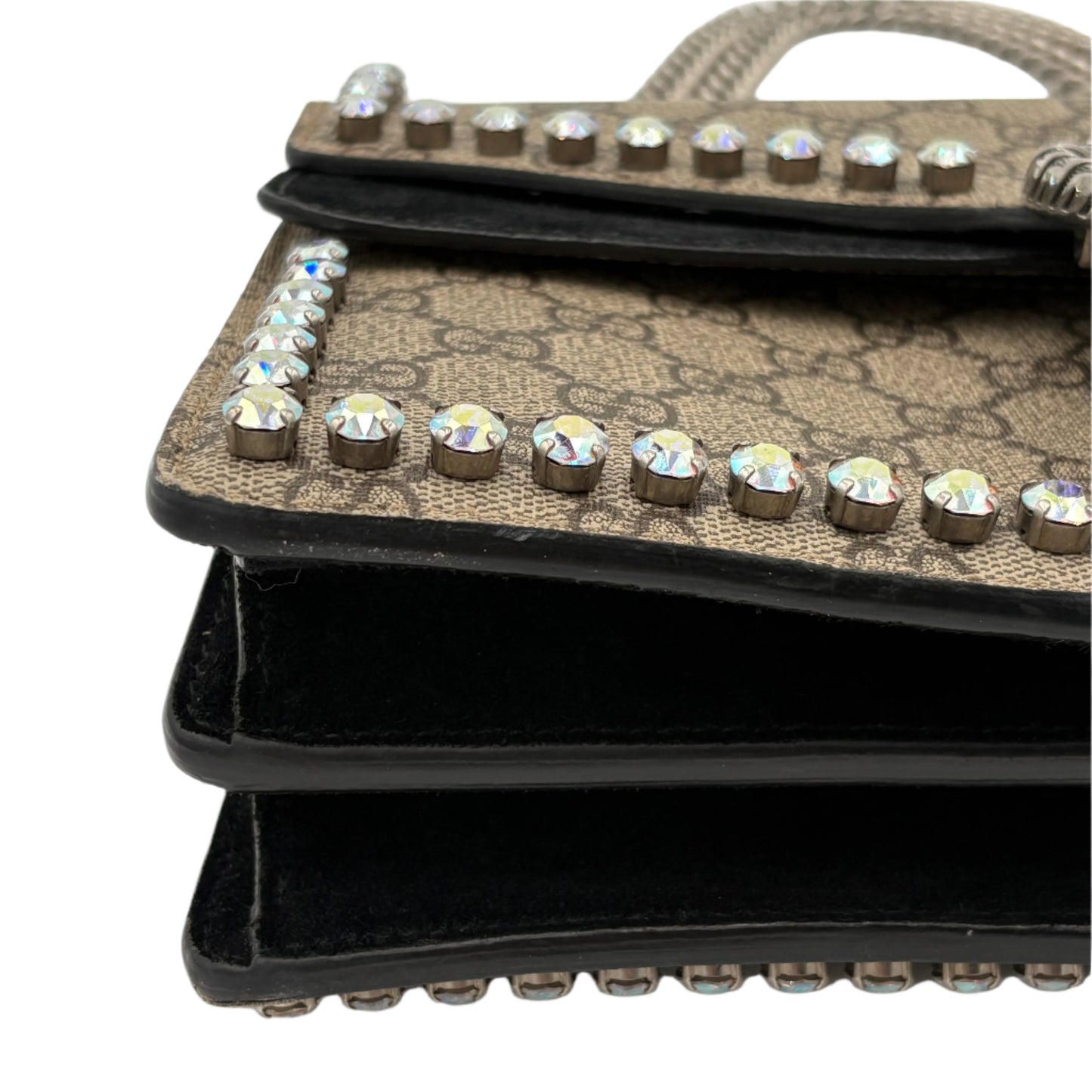 2018 Gucci GG Supreme Crystal Studded Dionysus