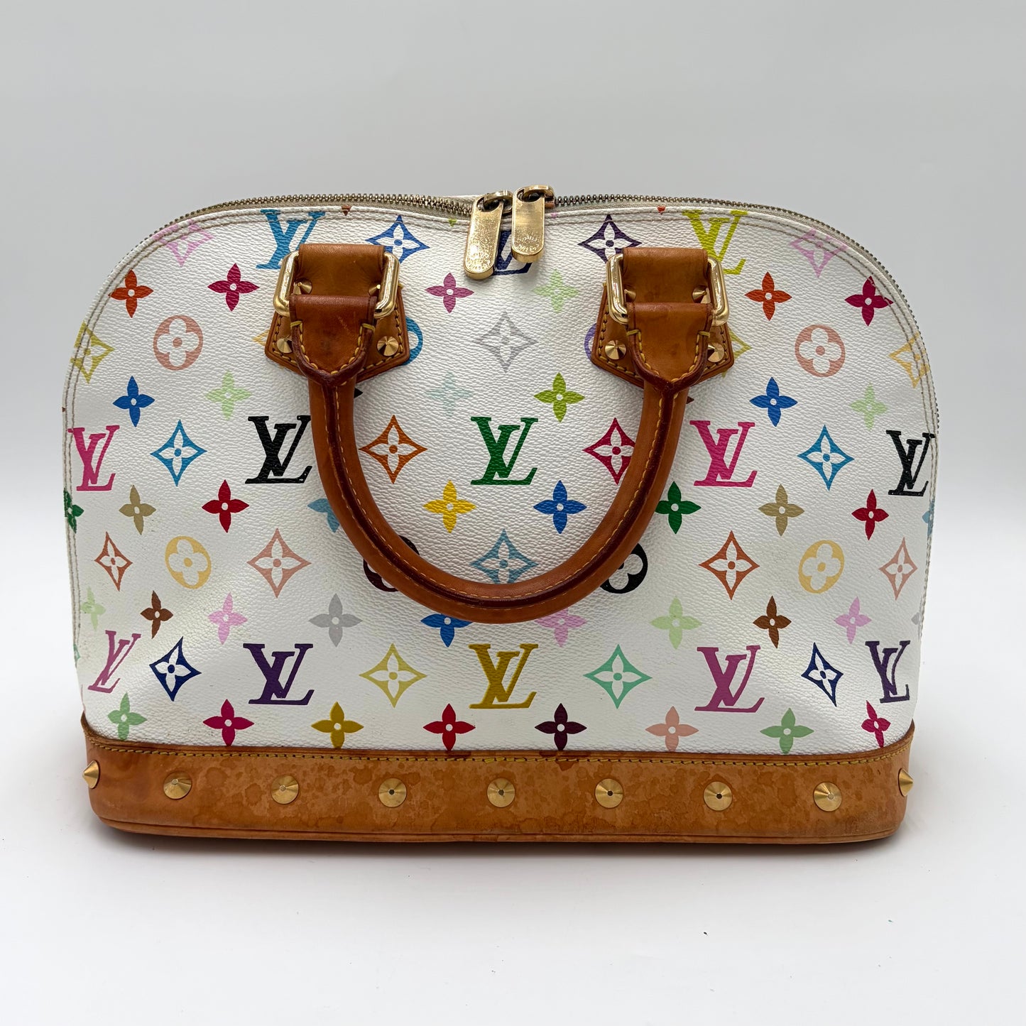 Louis Vuitton White Multicolor Alma
