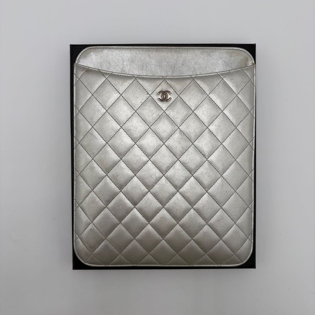 Chanel Quilted Leather Ipad Case