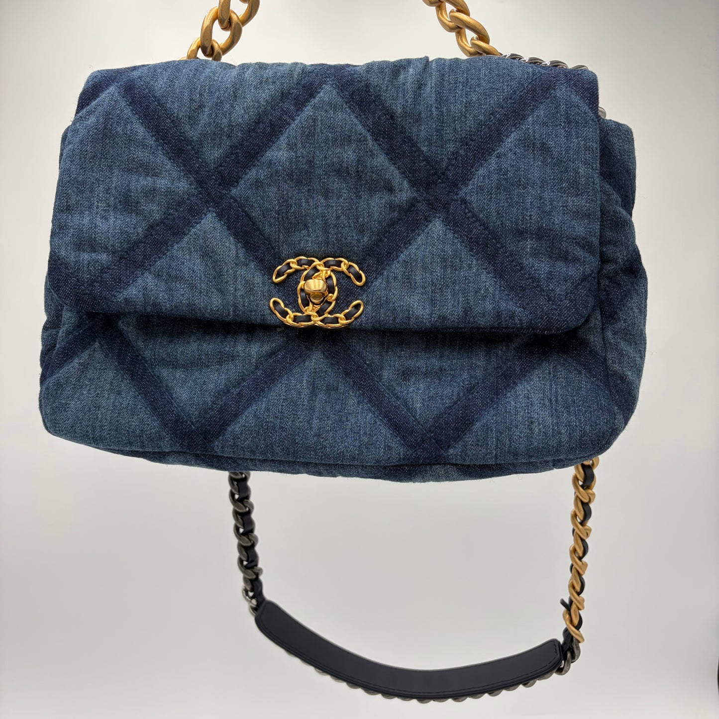 Chanel 19 Large Handbag Denim