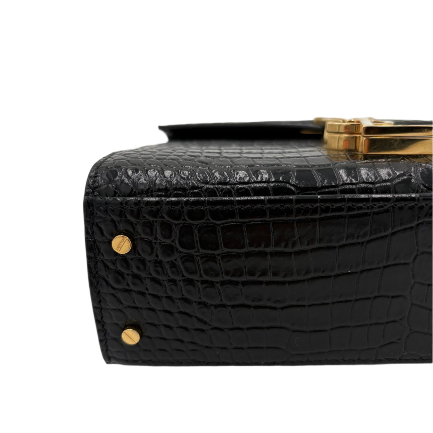 MIB YSL Saint Laurent Cassandra Croc Mini Top Handle Bag
