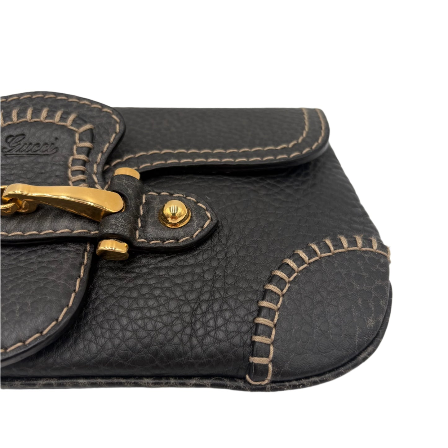Gucci Pelham Clutch with Saddle Stitching