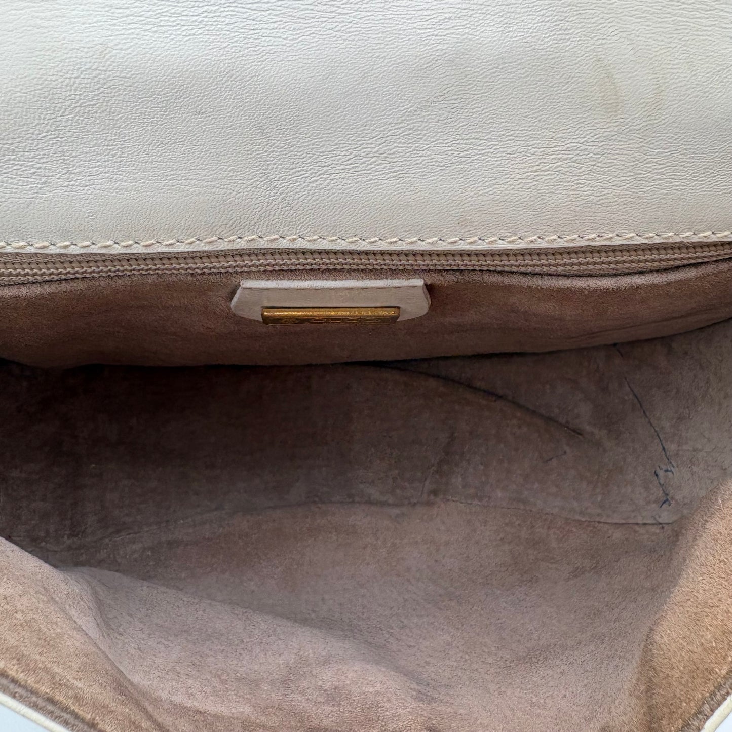 Vintage White Leather Gucci Crossbody