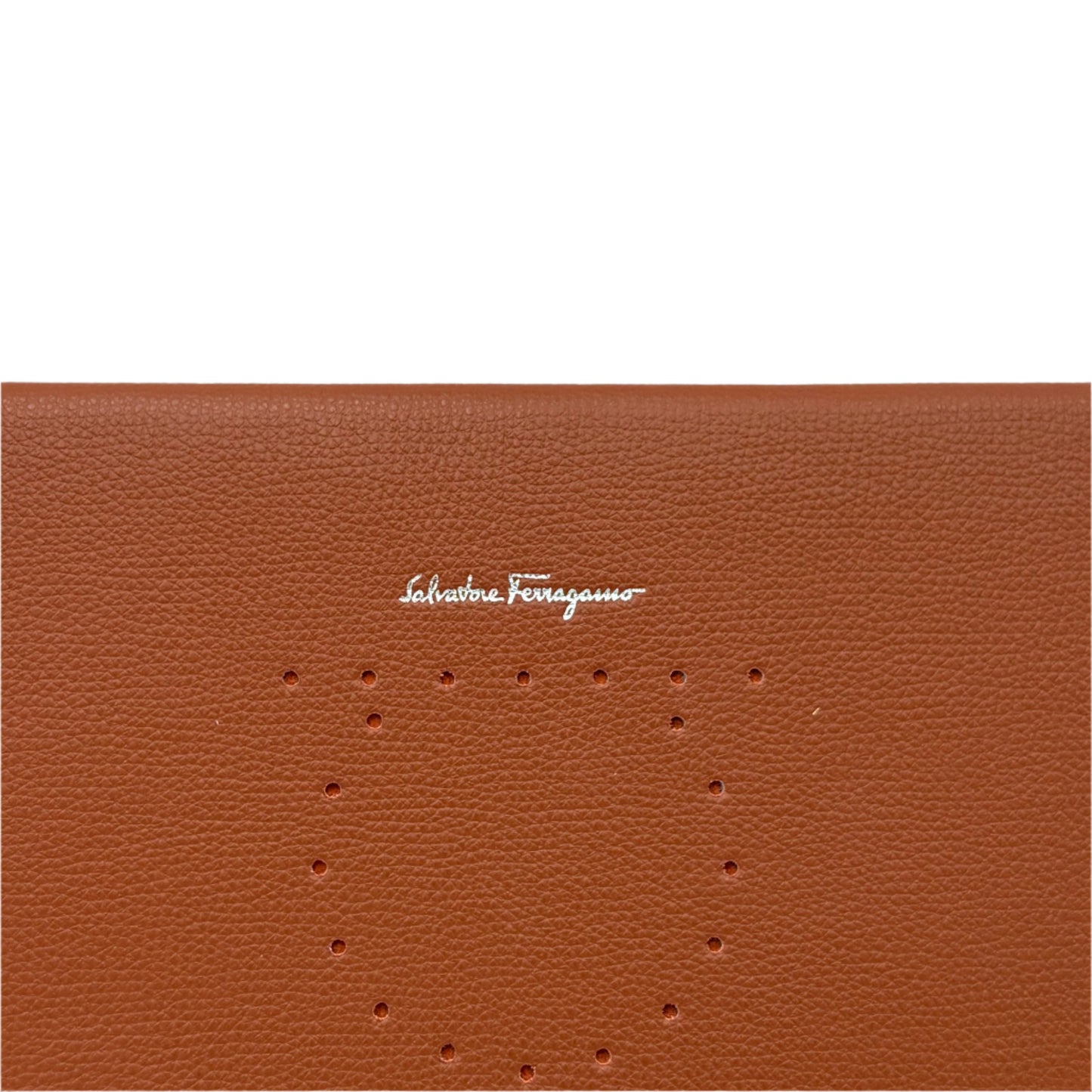 MIB Salvatore Ferragamo Brown Leather Clutch