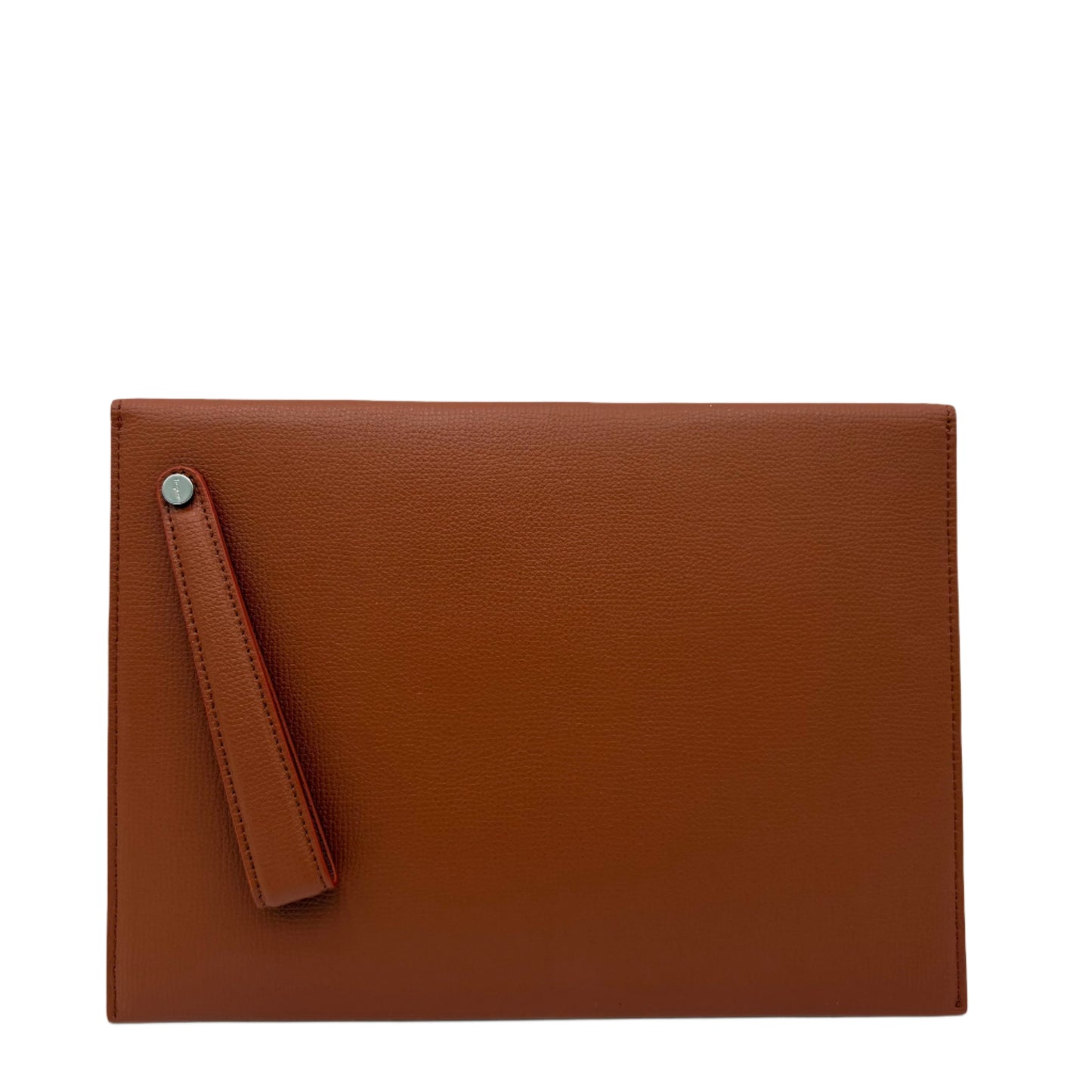 MIB Salvatore Ferragamo Brown Leather Clutch