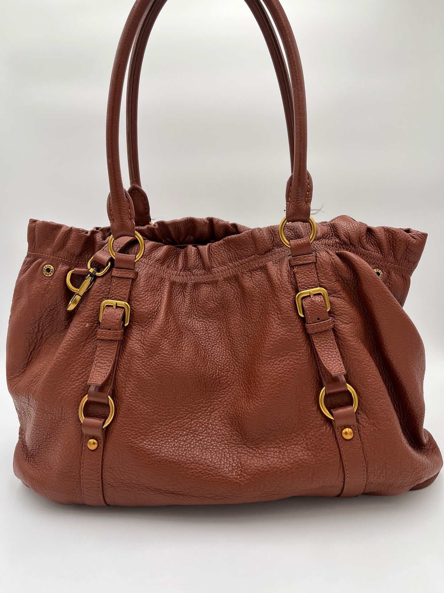 PRADA brown leather bag