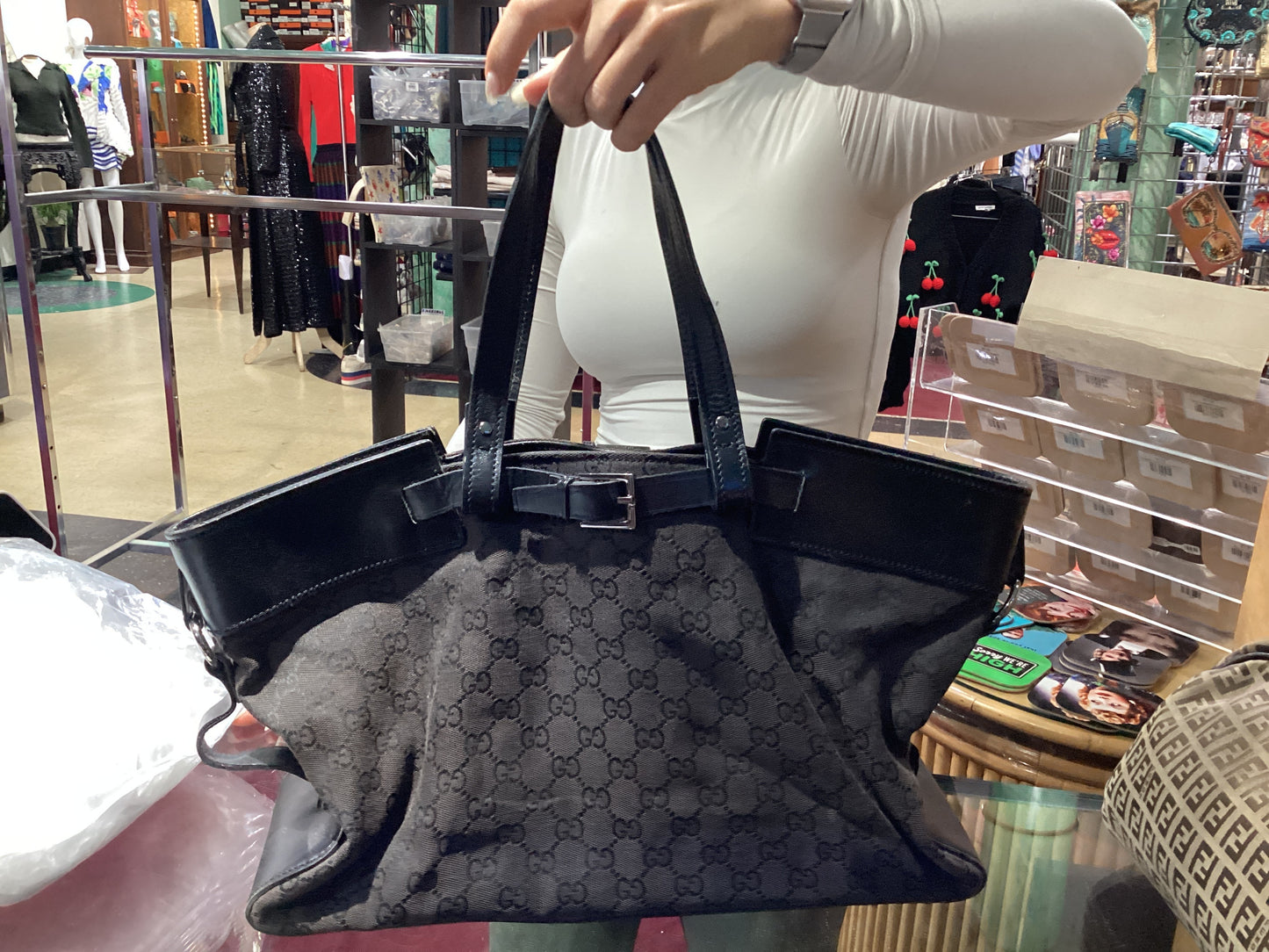 1990's Gucci Tom Ford GG Monogram Tote