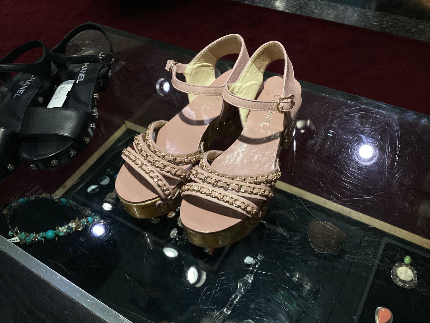 2016 Chanel Gold Acrylic Sandal 38