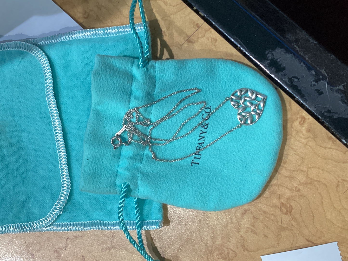Tiffany & Co Paloma Picasso Olive Leaf Heart Necklace