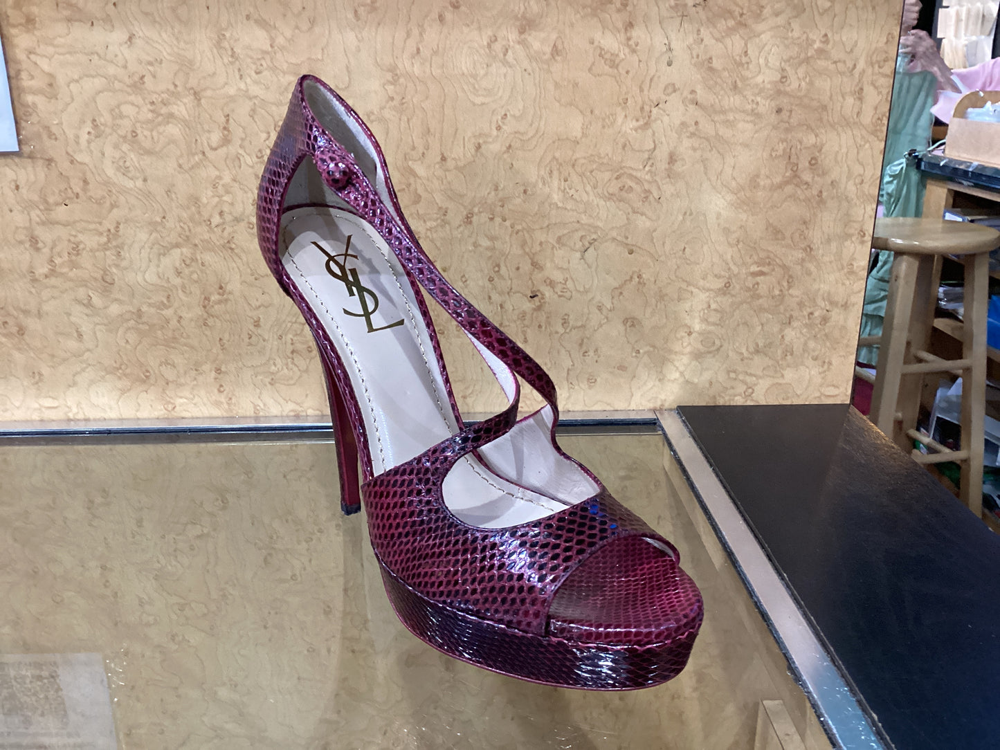 Saint Laurent Python Platform Heel 39