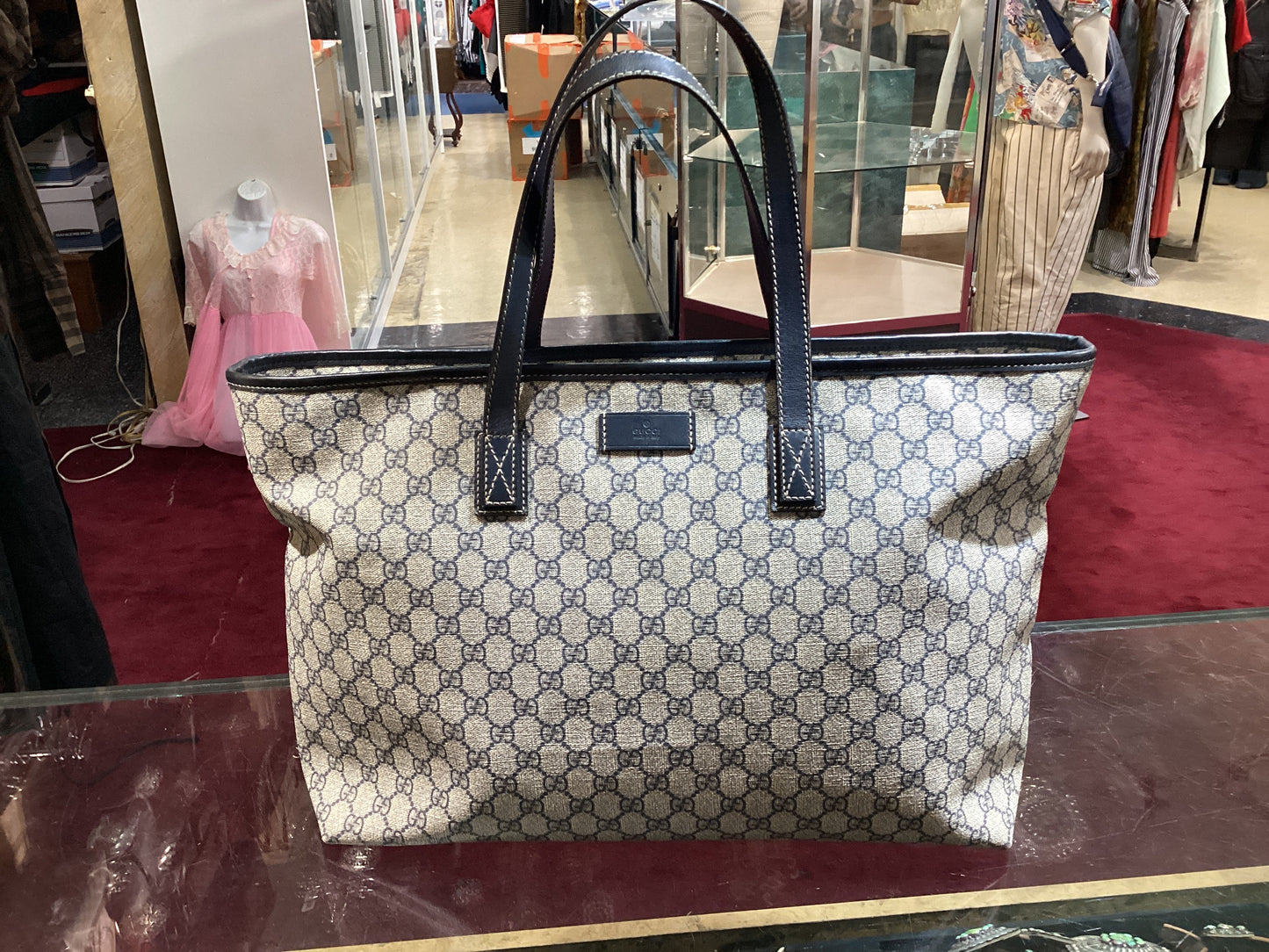 Gucci GG Zippered Plus Coated Canvas Tote