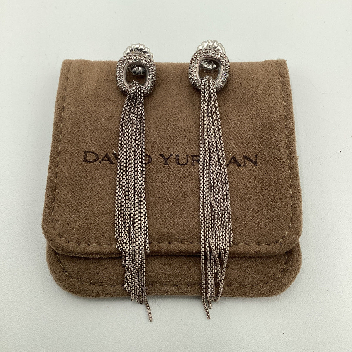 David Yurman Tassel Diamond Earrings