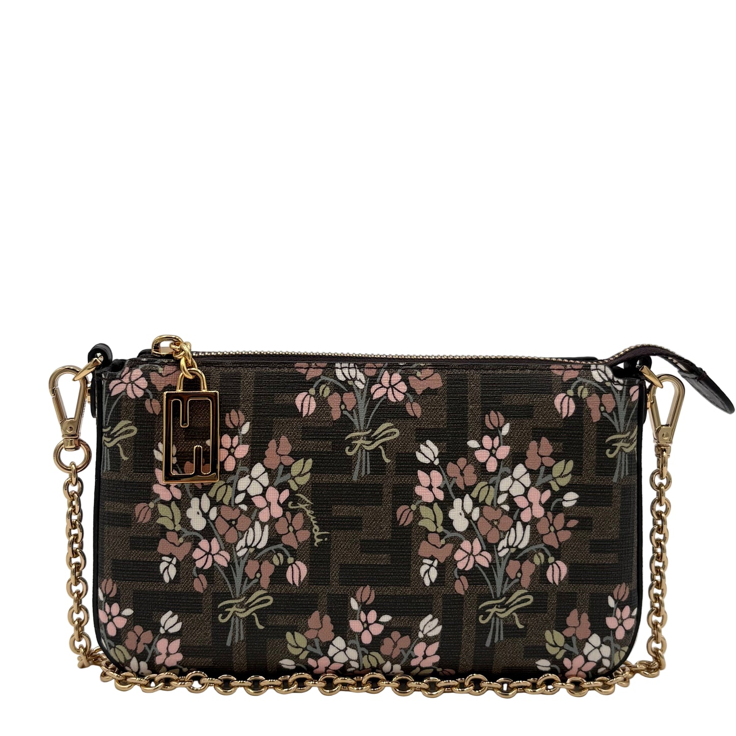MIB Fendi Flower Bouquet Baguette Pouch