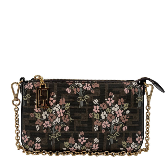 MIB Fendi Flower Bouquet Baguette Pouch