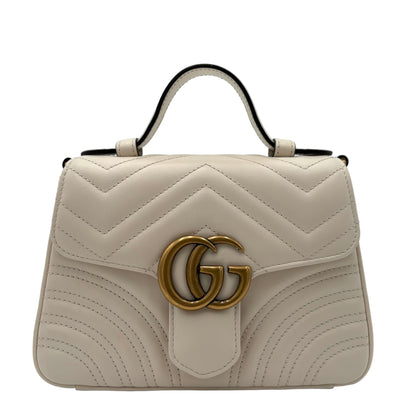 MIB Gucci GG Marmont mini top handle bag Ivory