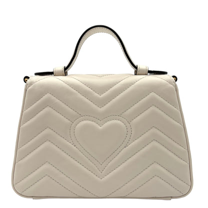 MIB Gucci GG Marmont mini top handle bag Ivory