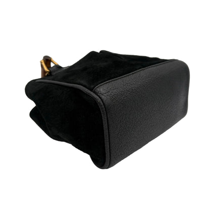 Gucci Mini Suede Bamboo 2 Way Bag