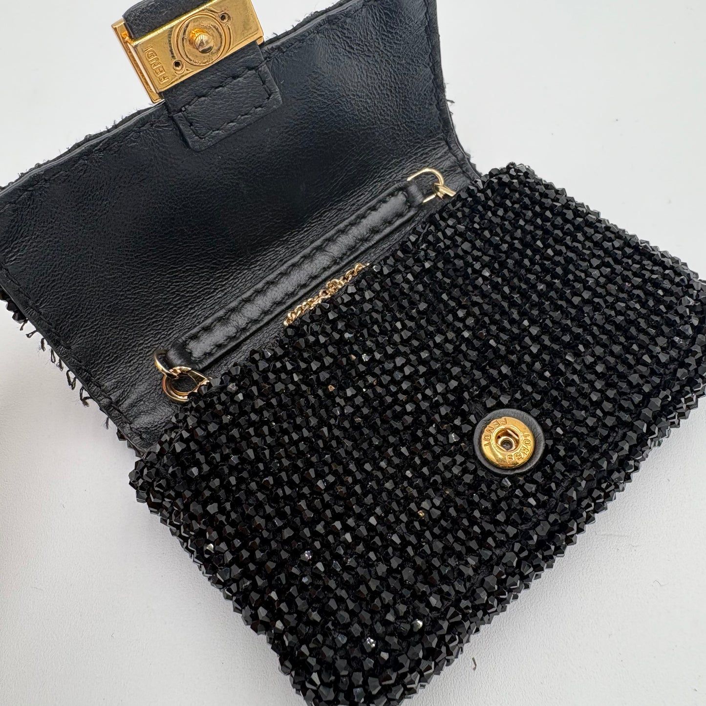 Fendi Nano Beaded Baguette Charm/Mini Bag