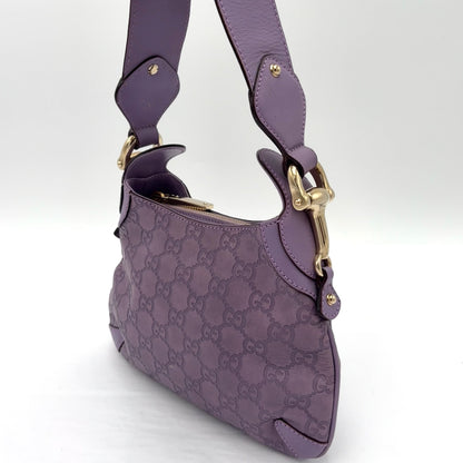 Gucci Guccissima Creole Hobo Horsebit Shoulder Bag
