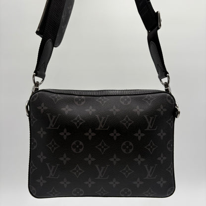 Chipped Louis Vuitton Eclipse Trio Messenger Bag