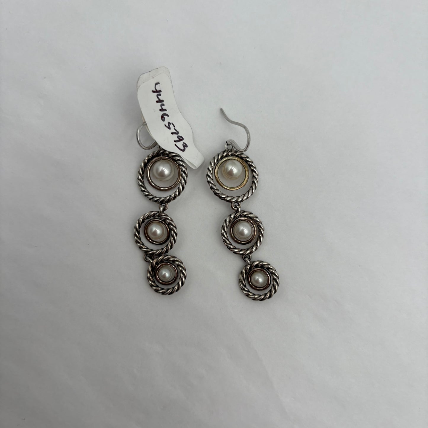 David Yurman ‘Pearl’ Cable Triple drop earrings