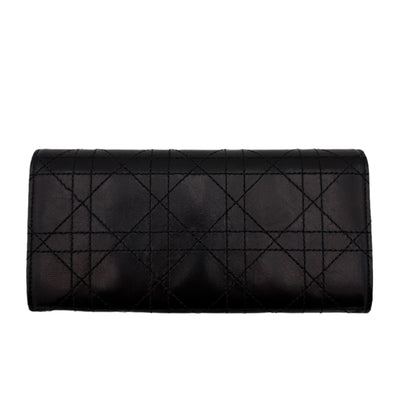 Dior Quilted Long Wallet-Black