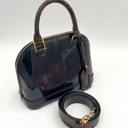2017 Louis Vuitton Alma BB Navy Vernis/Monogram