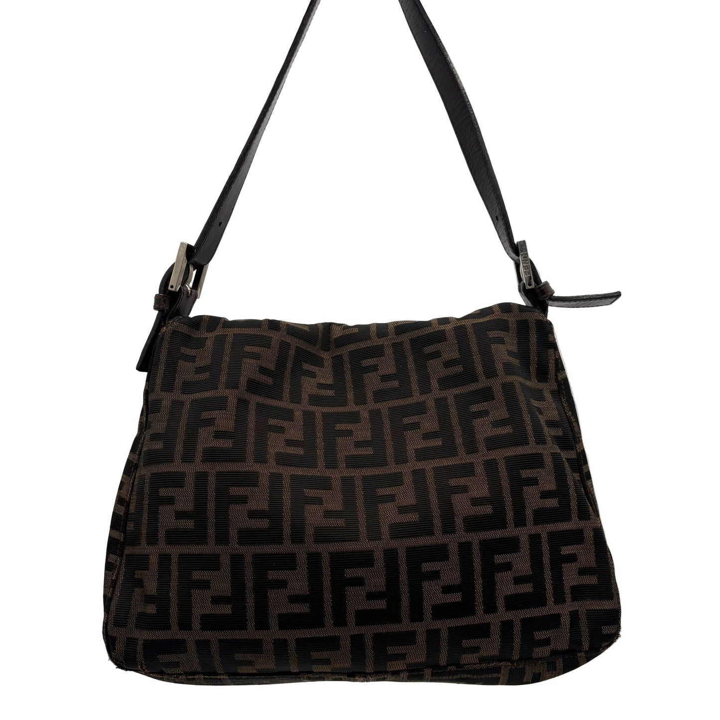 Vintage Fendi Mama Zucca Canvas Baguette