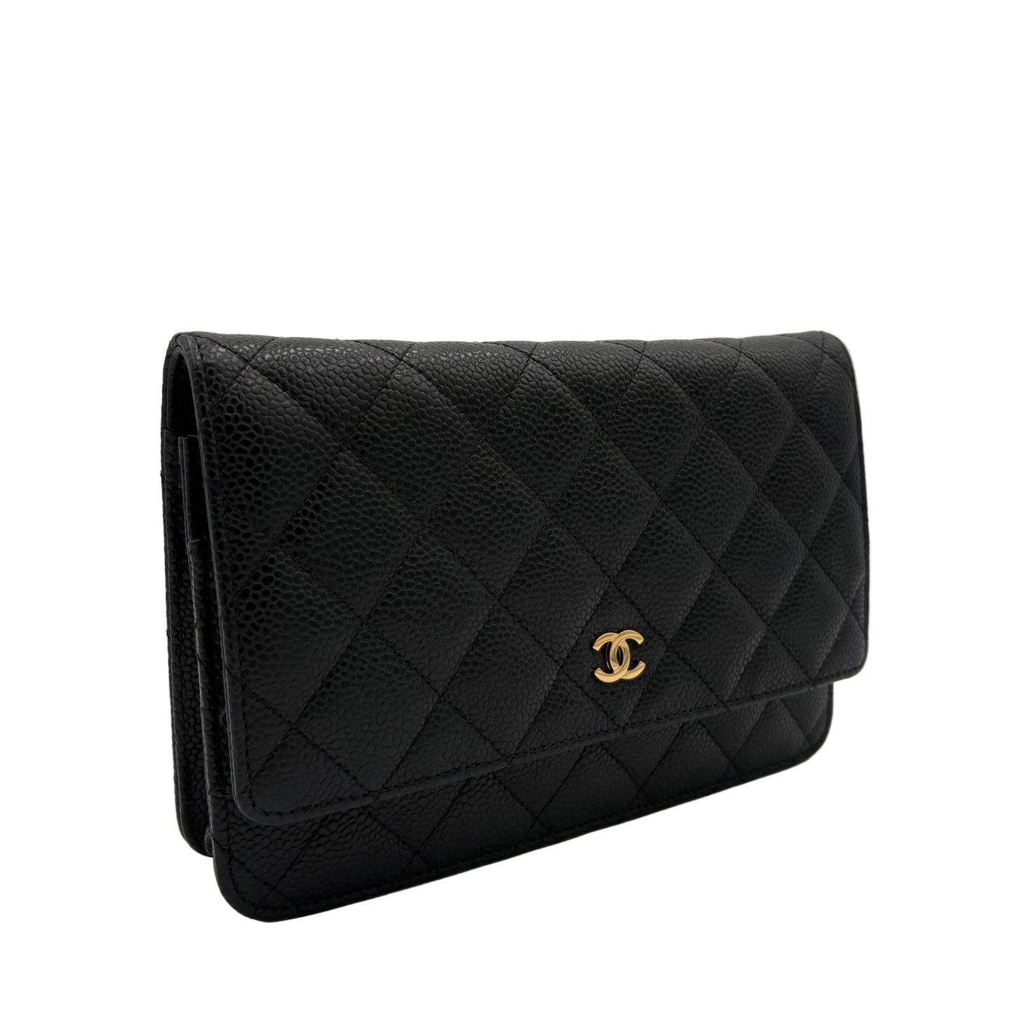 2015 Chanel Wallet On Chain-Black Caviar