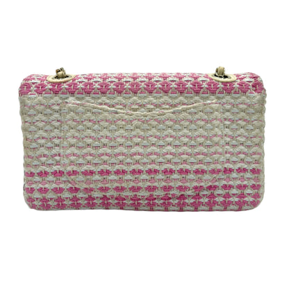 2019 Chanel Pink Tweed Single Flap Bag