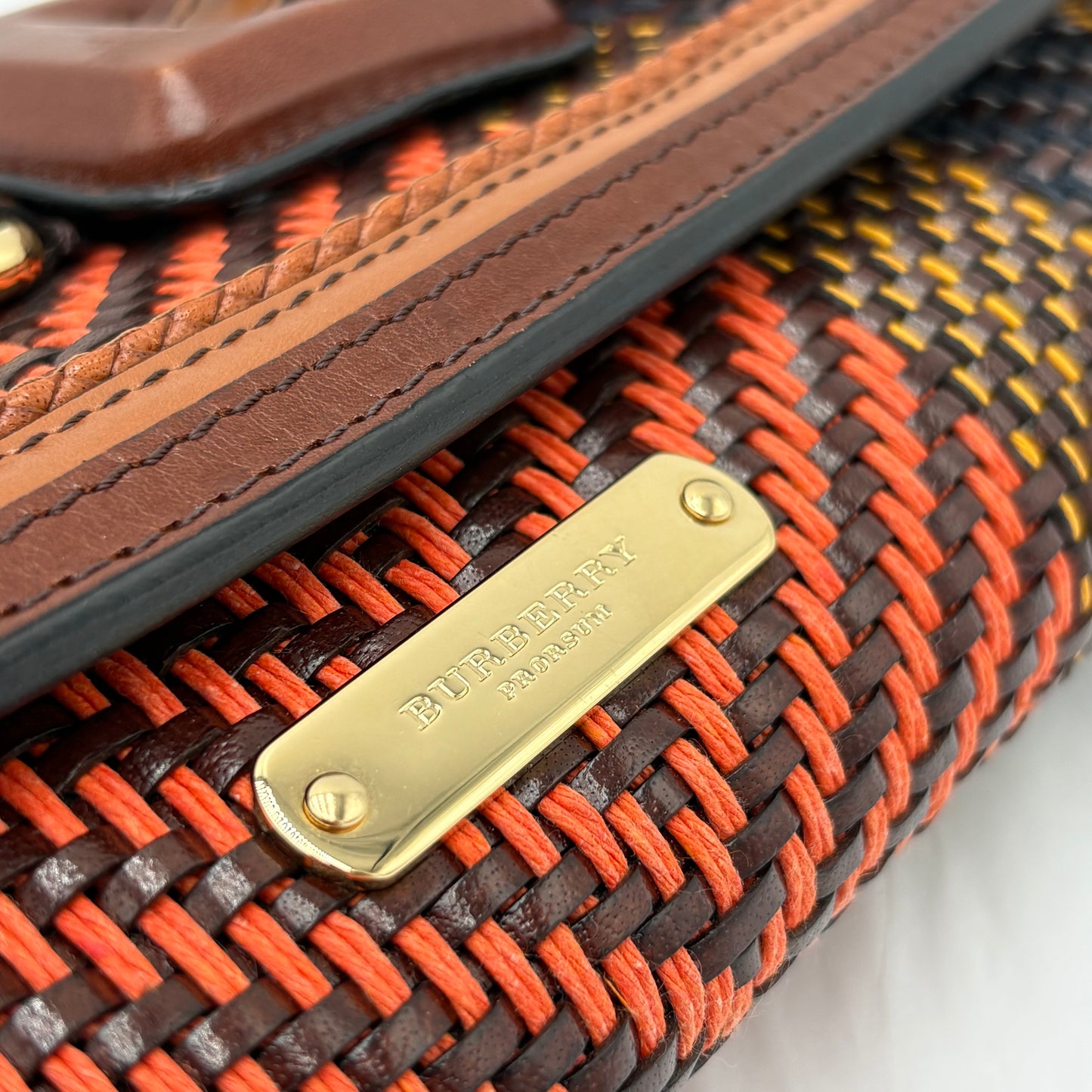 Burberry Prorsum Woven Margot Clutch