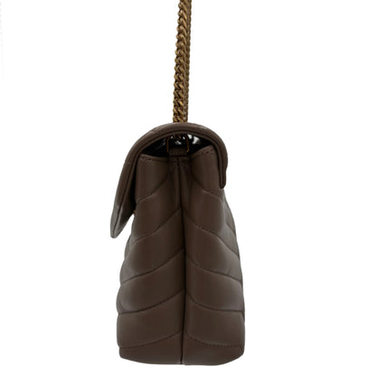 Saint Laurent Loulou Small Shoulder Bag - Taupe