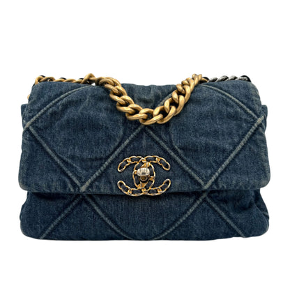 2020 Chanel Quilted Denim 19 Bag