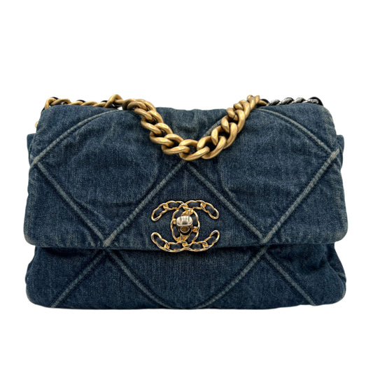 2020 Chanel Quilted Denim 19 Bag