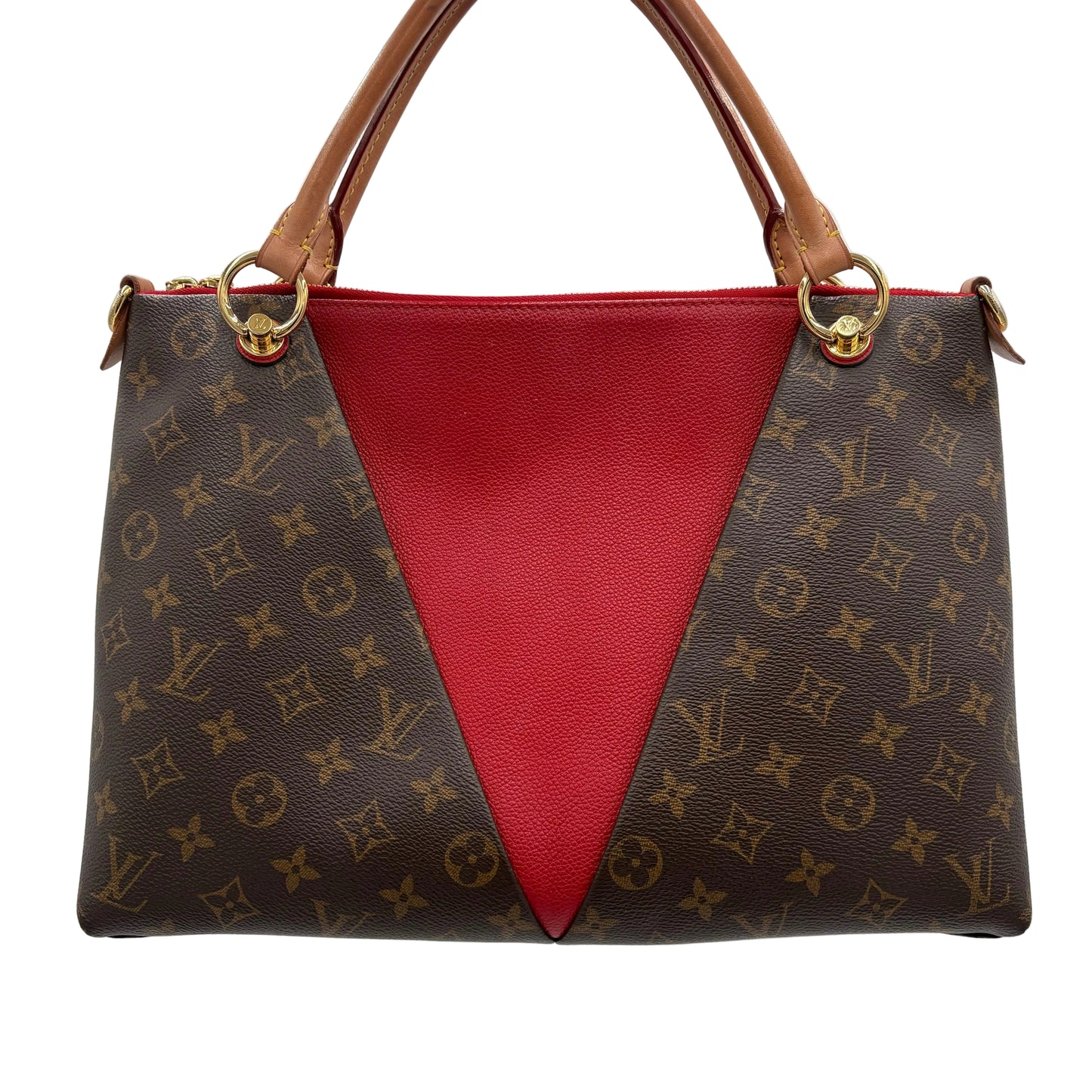 2020 Louis Vuitton V Tote Monogram/Leather 2 Way Tote