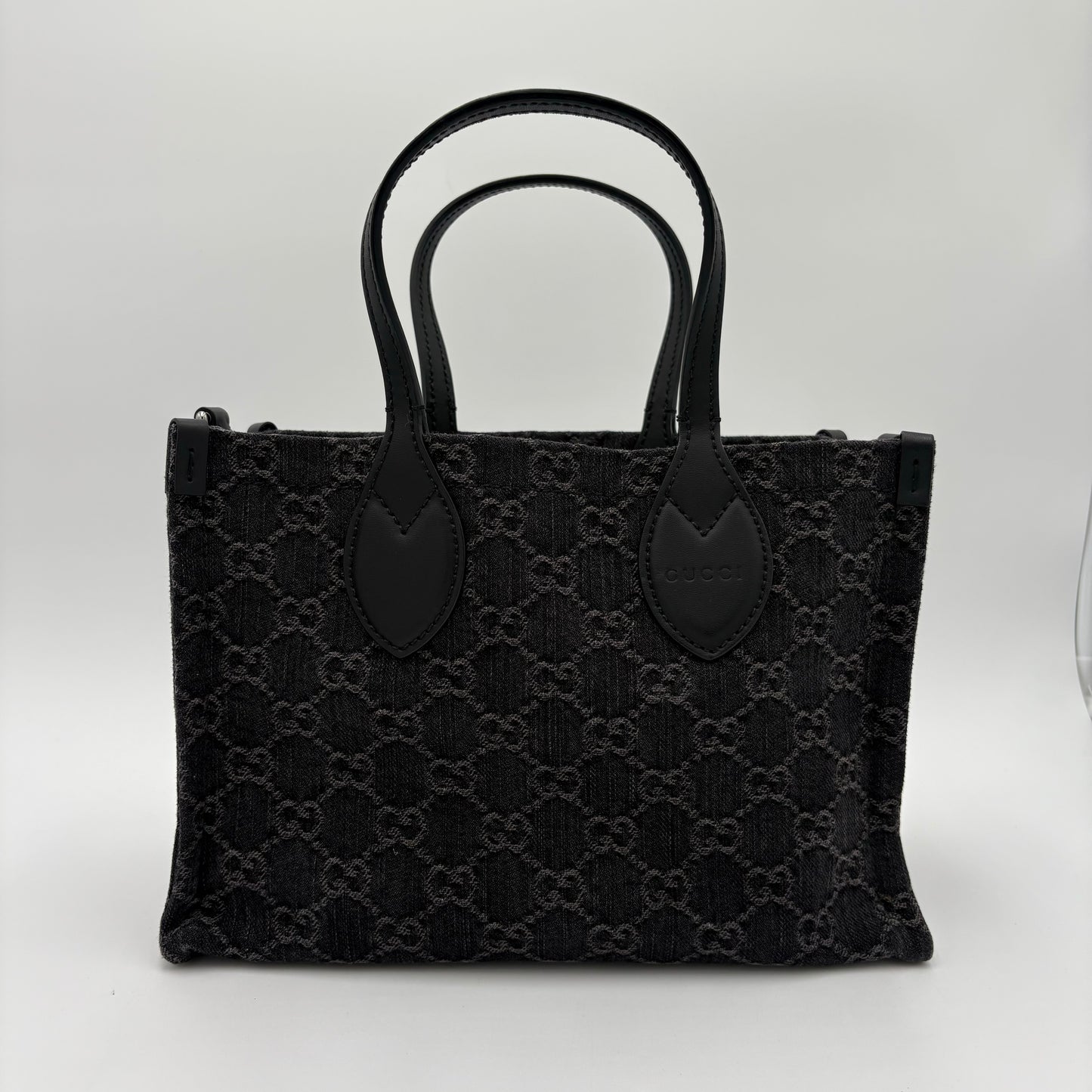 Gucci Ophidia GG Medium Denim Tote