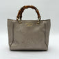 Vintage Metallic Gucci Bamboo Shopper Tote