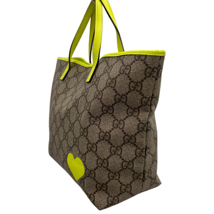 Gucci Monogram Supreme Neon Heart Tote