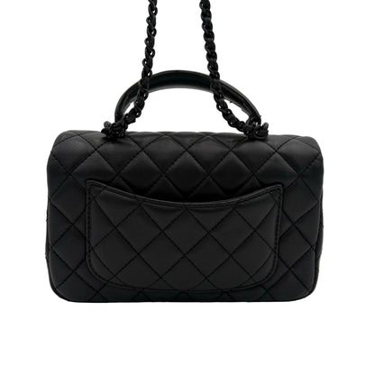 Chipped Chanel Top Handle Mini Flap Bag